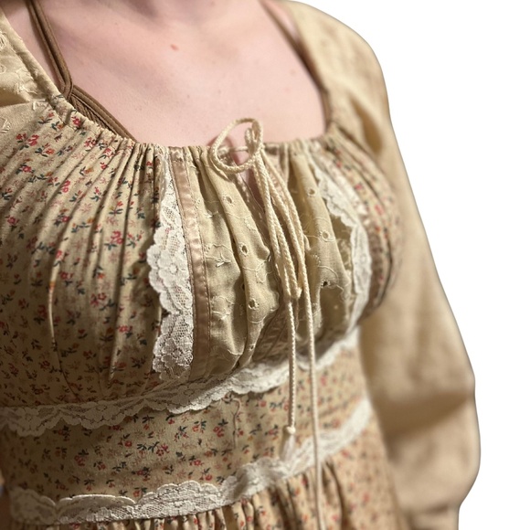 Vintage Gunne Sax Ditzy Floral Boho Prairie Dress (5) - Picture 2 of 7